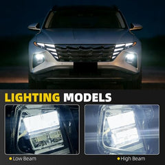 Right Passenger Side Headlight Assembly Compatible with 2022 2023 2024 Hyundai Tucson Front LED Headlamp Replace# HY2503250 92102-CW150