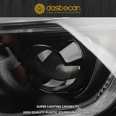 HID Headlights Compatible With Jeep Grand Cherokee 2017-2021 Black Housing Xenon Projector Headlamp Assembly w/LED DRL Left Driver Side