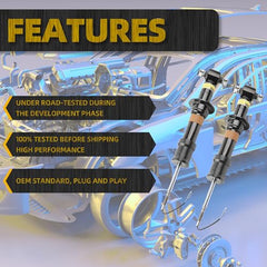 2PCS Front Shock Absorbers w/Magnetic Compatible with 2021-2024 Cadillac Escalade Chevy Suburban Tahoe GMC Yukon XL Sierra 1500 Replace# 84741580 22358405