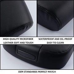 Center Console lid Armrest Cover Compatible with 2007-2014 Avalanche Silverado Suburban 1500 2500 Yukon Sierra 2500HD 3500HD Armrest Center Console Cover Lid Kit 15217111(Black)