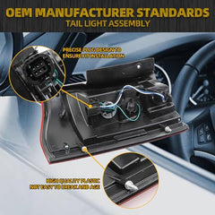 Tail Light Assembly LED Compatible with 2011-2016 Chrysler Town & Country Rear Lamp Taillight Left Driver Side 5182531AD CH2800198