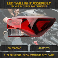 Tail light Compatible With 2021-2024 Chevrolet/chevy Trailblazer(RS/ACTIV) Right Passenger Side Tail Lamp Rear Light Replace# GM2805148 42825753