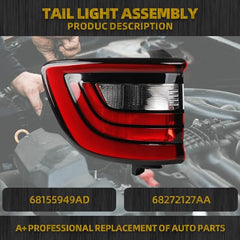 Tail Light Assembly Rear Lamp LED Type Compatible with 2014-2023 Dodge Durango Left Driver Side 68155949AD 68272127AA