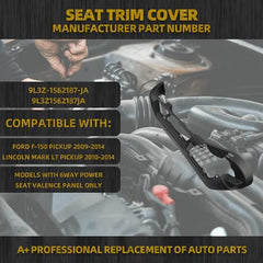 Left Seat Trim Cover Compatible with Ford f-150 Pickup 2009-2014 Lincoln Mark Lt Pickup 2010-2014 OEM 9L3Z-1562187-JA 9L3Z1562187JA LH (Left)