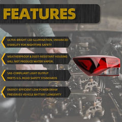 Tail light Compatible With 2021-2024 chevy Trailblazer(RS/ACTIV) Left Driver Side Tail Lamp Rear Light Replace# GM2804148 42825749