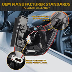 Tail Light Assembly Rear Lamp LED Type Brake Light Compatible with 2017 2018 2019 GMC Acadia Left Driver Side Replace 84709444 84108397 GM2804126