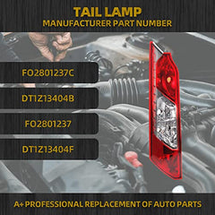 Left Side Tail Rear Light Lamp Compatible with 2015-2023 Ford Transit Connect XL XLT FO2800237C DT1Z13405B FO2800237 DT1Z13405F