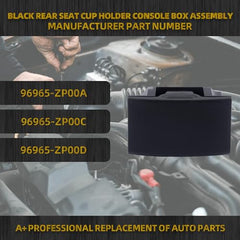 Black Rear Seat Cup Holder Console Box Assembly Compatible with 2006-2012 Nissan Pathfinder 2006-2019 Nissan Frontier 2006-2015 Nissan Xterra 96965-ZP00A 96965-ZP00C 96965-ZP00D