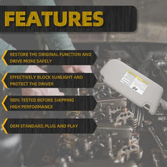 Left Driver Side Sun Visor Compatible with Nissan Altima 2019-2024 Sunvisor Replacement(Gray)