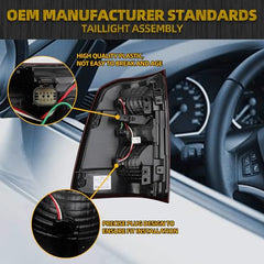 Right Passenger Side Tail Light Red Bezel Compatible with 2025 Dodge Ram 1500 Halogen Rear Lamp Assembly Tail Lamp Replace#68531048AA