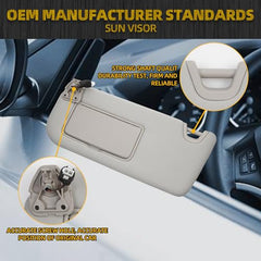 Left Driver Side Sun Visor Compatible with Nissan Altima 2019-2024 Sunvisor Replacement(Gray)