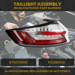 Tail Light Assembly Rear Lamp LED Type Compatible with 2019-2023 Ford Edge Rear Lamp WITHOUT DRL Left Driver Side KT4Z13405C