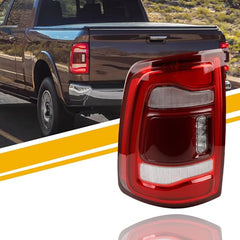 Tail Light Assembly LED Compatible With Dodge Ram 2500 3500 2019-2023 Rear Lamp Left Driver Side 68361717AD Without blind spot (Red Cover)
