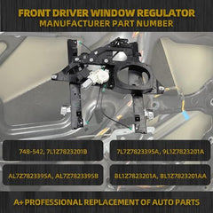 Front Left Driver Side Power Window Regulator with 8-Pin Motor Compatible with Ford Expedition Lincoln Navigator 2007-2017 Replaces 748-542 7L1Z7823201B