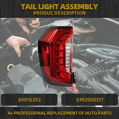 Tail Light Assembly Rear Lamp LED Type Compatible with 2021 2022 2023 GMC Yukon/Yuon XL Left Driver Side 84816392 GM2800317