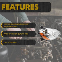 Led Front Headlight Assembly Compatible with Kenworth T680 Trucks 2013 14 15 16 17 18 19 20 2021 Right Driver Side LH Headlights Headlamps Replace OE P54-6103-11000