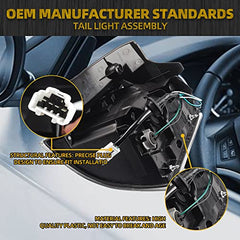 Left Driver Side Tail Light Assembly Compatible with 07 08 09 10 11 12 13 Mitsubishi Outlander EX Rear Brake Lamp