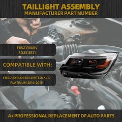 Headlight COMPATIBLE WITH Ford Explorer Limited/XLT/Platinum 2016-2018 Replace# FB5Z13008V FO2518131