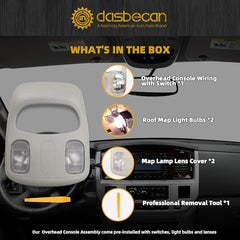 Overhead Console with Removal Tools Compatible with Dodge Ram 1500 2500 3500 4500 5500 2002-2010 Dome Map Reading Light Replaces# 1DK78BD1AA