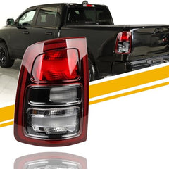 Tail Light Assembly Halogen Compatible With Dodge Ram 2500 3500 2019-2023 Rear Lamp Left Driver Side 68409003AD (Black Cover)