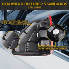 Left Driver Side Tail Light without Bulb Compatible with 2021 2022 Ford F150 F-150 XL Replaces ML3Z-13404-E Rear Brake Lamp Incandescent Type