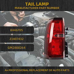 84467058 Taillights Rear LED Stop Brake Lamp Assembly Compatible with 2015-2020 Chevy Tahoe Suburban Replaces OE 84467058 GM2800264 LH Red Back Light Driver Side Tailight