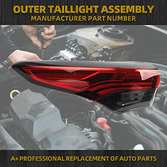 Left Drive Side Tail Light Assembly Rear Lamp Compatible with 2020 2021 2022 2023 Toyota Highlander