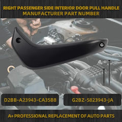 Right Passenger Side Inner Door Pull Handle Compatible with Ford Fiesta 2011-2020 Manual Window Replaces# D2BB-A23943-CA35B8 G2BZ-5823943-JA