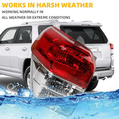 Left Driver Side Tail Light Assembly w/o Bulb Compatible with Toyota 4Runner 2010-2013 Rear Lamp Replaces# 81551-35360 TO2819147