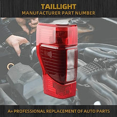 Left Driver Side Tail Light Assembly Compatible with 2020 2021 2022 Ford F250 F350 Super Duty Blind Spot Module Can be Installed Rear Taillight Halogen Type