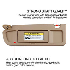 Beige Pair Sun Visor Compatible with Honda Civic 2006-2011 Replaces# 83280-SNA-W01ZB 83230-SNA-W01ZB