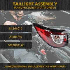 Left Driver Side Tail Light Assembly Rear Lamp Compatible with 2013-2017 Chevrolet Traverse Replace 84266019 GM2804112 23301756