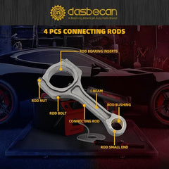 2.4L Engine Piston Kit With Connecting Rod Set Compatible with Hyundai Sonata 2011-2019 Tucson 2014-2019 Kia Optima Sorento 2011-2019 Kia Sportage 2014-2019 Replace# 23040-2G200 23040-25200