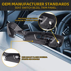 Left Driver Side Seat Switch Bezel Trim Panel Compatible with Chevrolet Malibu 2013 2014 2015 2016 Replaces 22753131(Black) Seat Adjuster Switch Bezel Cover