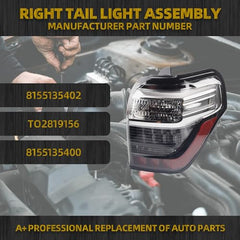 Right Passenger Side Tail Light Compatible with 2014-2024 Toyota 4Runner Rear Tail Lamp Replace# 8155135400