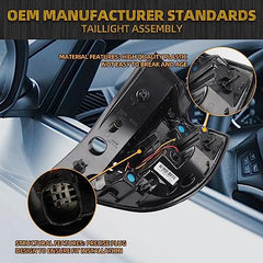 Left Driver Side Tail Light Assembly Rear Lamp Compatible with 2018-2021 GMC Terrain