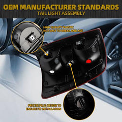 Tail Light Assembly Halogen Compatible With Dodge Ram 2500 3500 2019-2023 Rear Lamp Left Driver Side 68409003AD (Black Cover)