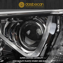 Halogen Headlights Compatible With Toyota 4runner 2014-2020 Chrome Housing Amber Reflector Projector Headlamp Assembly Left Driver Side Replaces#8117035571