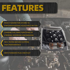 Left Driver Side Tail Light Assembly Compatible with 07 08 09 10 11 12 13 Mitsubishi Outlander EX Rear Brake Lamp