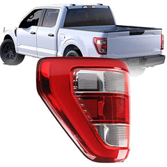 Left Driver Side Tail Light without Bulb Compatible with 2021 2022 Ford F150 F-150 XL Replaces ML3Z-13404-E Rear Brake Lamp Incandescent Type
