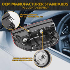 Tail Light Assembly LED Compatible with 2017-2023 Honda Ridgeline Rear Lamp Left Driver Side 33550T6ZA03