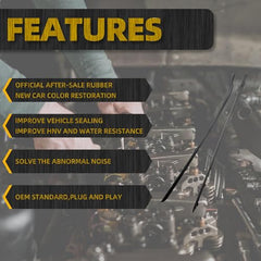 Pair A-Pillar Windshield Molding Trim Panel Compatible with Ford Fiesta 2011-2019 Outer Pillar Trim Molding Replaces# AE8Z5403136A AE8Z5403137B