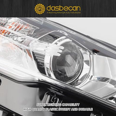 Halogen W/LED DRL Headlight W/bulbs Compatible With Ford Fusion 2017-2020 Right Passenger Side Headlights Assembly Chrome Housing Replace# HS7Z13008G FO2503350