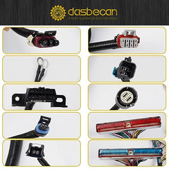 LS Standalone Wiring Harness 4L60E DBC Compatible with 1997-2006 GM LS1 Gen 3 Vortec Swap Engine 4.8 5.3 6.0 Stand Alone Wire Harness Drive by Cable, 60A Relay, EV1 Fuel Injector Connector