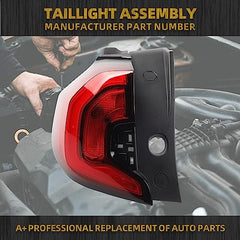 Left Driver Side Tail Light Assembly Rear Lamp Compatible with 2018-2021 GMC Terrain