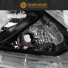 Halogen Headlight Compatible With Nissan Rogue 2014-2016 Left Driver/Right Passenger Side Headlights Assembly With LED DRL Strip Replaces# 260604BA0A 260104BA0A NI2502226 NI2503226