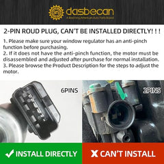 Front Left Driver Side Power Window Regulator and Motor Assembly Compatible with Kia Optima 2014 2015 2.0L 2.4L Replaces 82471-2T510 82471-4C500 (6 Pins)