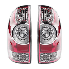 One Pair Left & Right side Tail Light Assembly LED Type Compatible with Second generation Toyota Tacoma 2005-2015 Replaces# 8155004160 8156004160