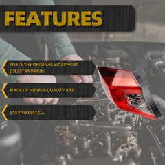 Outer Taillight Left Side Tail Lamp Compatible with Honda Civic Sedan 2016-2020 Replace HO2805110 33500-TBA-A01