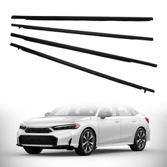 Window Seal Weatherstrip Moulding Trim Compatible with Honda Civic 2022-2025 Replaces# 72450-T20-A11 72410-T20-A11 72950-T20-A01 72910-T20-A01